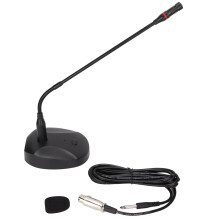 Microfon flexibil pentru podium cu comutator cu un singur buton, microfon cu gât de lebădă din aliaj de aluminiu pentru întâlniri, echipat cu
