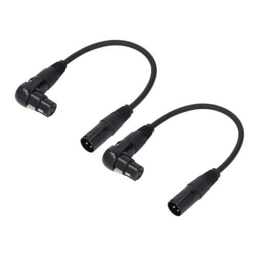 Καλώδιο XLR Patch δεξιάς γωνίας αρσενικό σε θηλυκό, ανώτερης καθαρότητας με θωράκιση 2