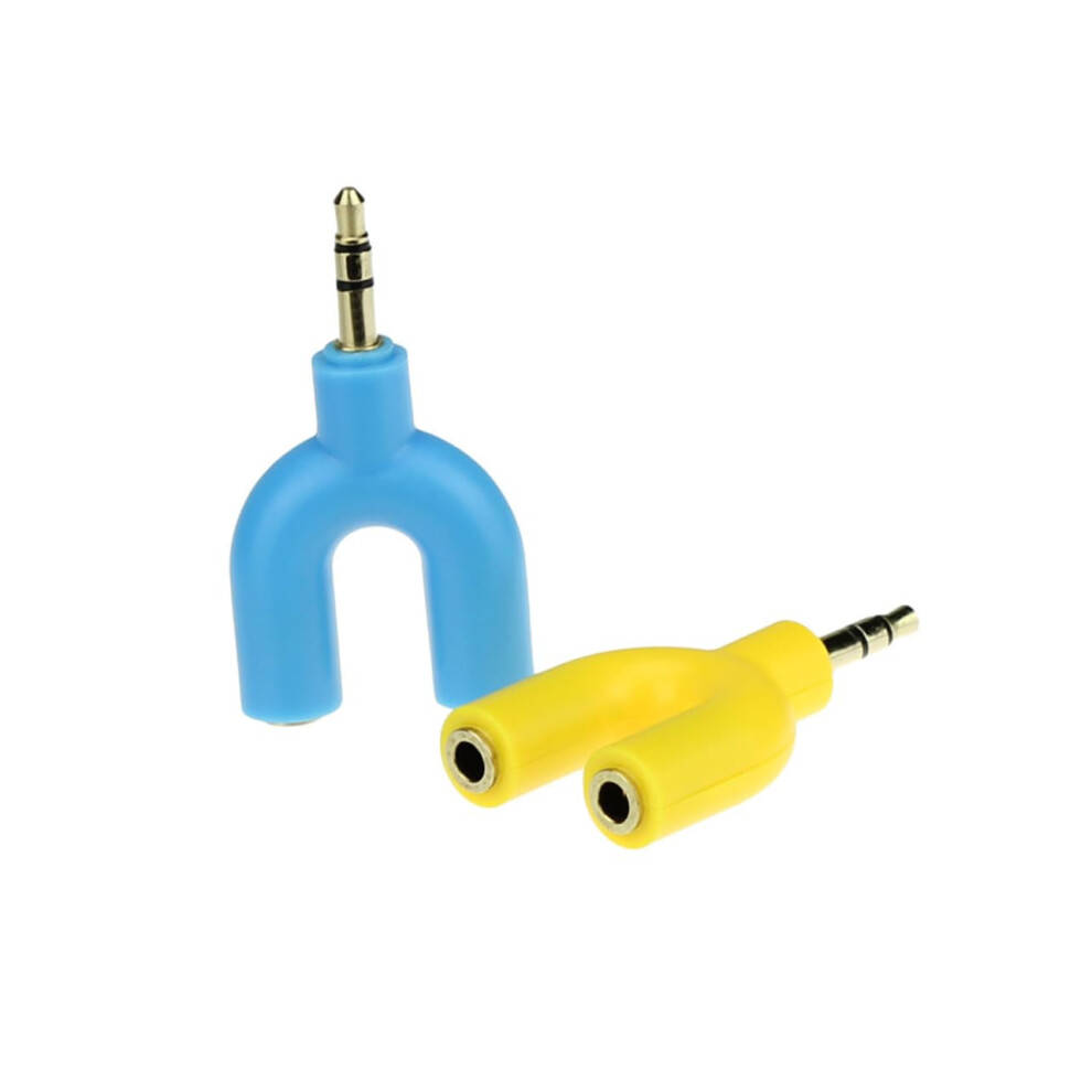 Stereo Audio Earphone Headphone Splitter Adapter Ushaped Jack Stereo Audio Connector For Earphones 9426802905953