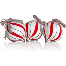 Mint Candy Ornament Set - Christmas Candy Cane Shatterproof Candy Ball Ornament for Indoor Or Outdoor Christmas Trees - 12 Pcs