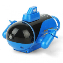 (Blue) 2023-mini Rc Submarine Toy Mini Electric Diving Boat Toy With Lights For Boys Girls_b