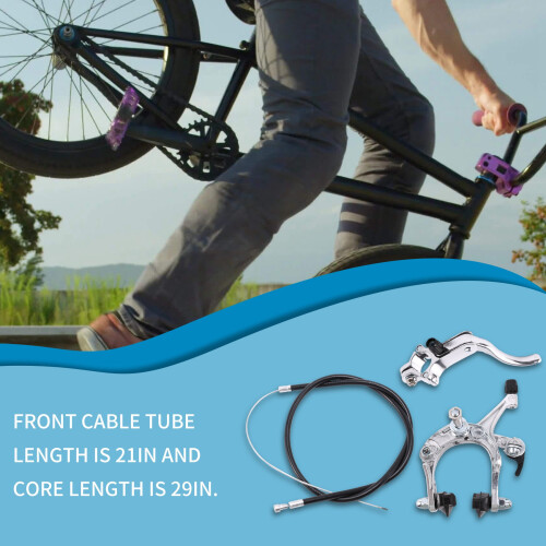 Front Fixie Road Bike Cruiser Brake Set Kit Caliper Side Pull For Most Silver 2