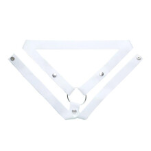 Male Chastity Lock Wide Comfort Auxiliary Belt AntiSlip AntiFall TwoWay Fastening ThreeWay Restraint White A41
