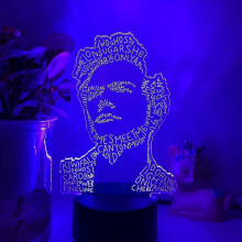 (B) Shxx 3d Night Light With Touch Remote Control 3d Illusion Lamp Children's Bedroom Decorative Anime Desk Lamp B091-230