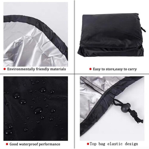 Folding Ladder Cover Waterproof with Adjustable Drawstring Dustproof Storage Protector Black 2