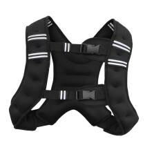Weighted Vest Weighted Jacket for Adults with Reflective Stripes for Calisthenics Black 8lb