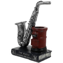 1 Pc Multi-purpose Resin Pen Holder Music Theme Pen Holder Tabletop Small Decor