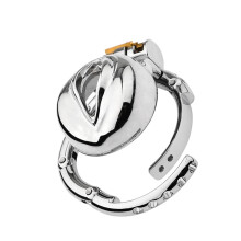 Male Chastity Cage Stainless Steel Cock Cage with Multi Size Adjustment BDSM Lock for Men