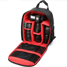 DSLR Kamera-Rucksack Schwarz / Rot