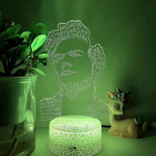 (A) Shxx 3d Night Light With Touch Remote Control 3d Illusion Lamp Children's Bedroom Decorative Anime Desk Lamp B091-230