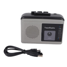 Vintage cassettespeler met ingebouwde luidspreker, oplaadbaar via USB. Neem je muziekcollectie overal mee naartoe in stijl. Luid geluid, luid geluid,