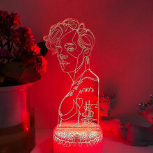 (C) Shxx 3d Night Light With Touch Remote Control 3d Illusion Lamp Children's Bedroom Decorative Anime Desk Lamp B091-230