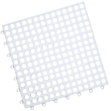 Kitchen Bathroom Floor Mat Interlocking Hollow Out-White 1