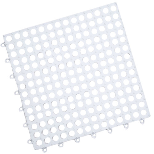 Kitchen Bathroom Floor Mat Interlocking Hollow Out-White 1