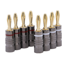 Bananenstecker vergoldet 4 mm 8er-Pack 8-pack
