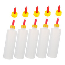 Goat Milk Feeding Bottles With Pacifiers For Calves And Lambs, Removable Teats, 5Set For Home Or Farm