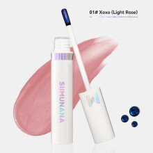 (4ML, 01#Xoxo(Light Rose)) Long Lasting Transfer Proof Lip Stain 7 Flattering Shades Vegan Waterproof Lip Gloss