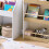Bibliotecă copii SoBuy alb 60x15x130,5 cm 12