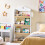Bibliotecă copii SoBuy alb 60x15x130,5 cm 4