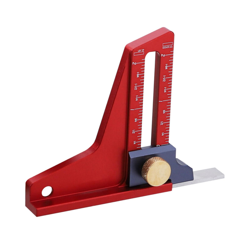 Aluminum Height Rule For Woodworking Depth Gauge Height Measuring Tool Simple Operation 9001264074944