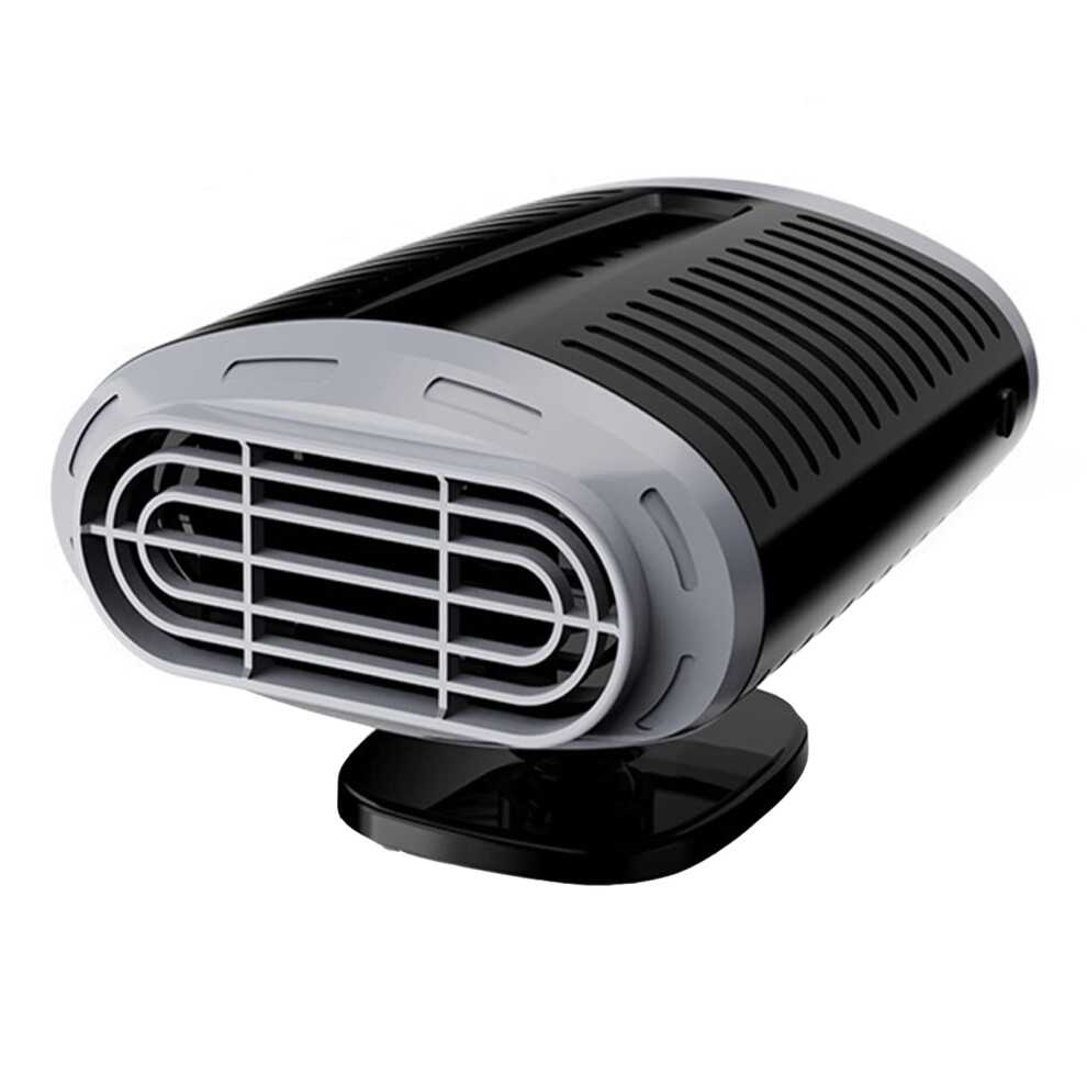 Car Heater Portable 12V Adjustable 2In1 Demister Defroster Plugin Cigarette Lighter Suction Cup Cars Trucks Suvs Gray 9189345661372