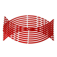 Black Silver Reflective Motorcycle Rim Tape 17/18 Inch Wheel Stickers for Custom Styling