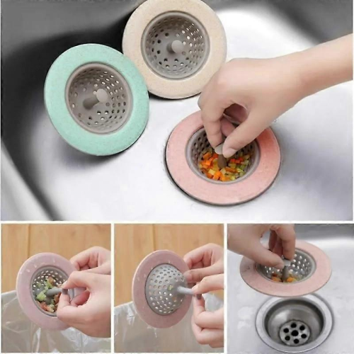 (μπεζ) Φίλτρο νεροχύτη σιλικόνης, κόσκινο κουζίνας, πλέγμα πλήρωσης φίλτρου νεροχ 2