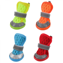 Dog Boots Compatible with Paws Dog Shoes Paw Protector Small Compatible with Walking Spring  Summer Breathable Non-Slip Reflective Strip Mes