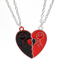 Set di collane a forma di cuore per coppie - Gioielli d'amore coordinati compatibili con i partner