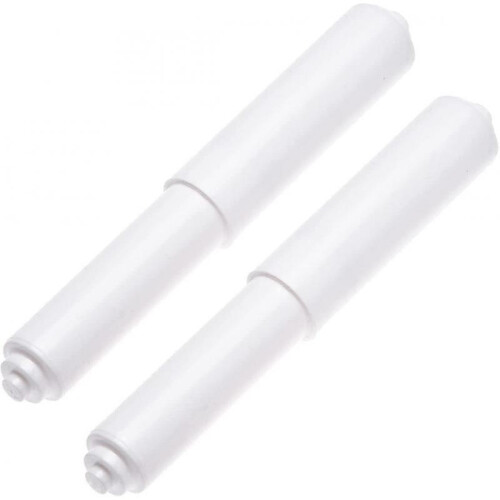 2 Pack - White Toilet Paper Holder Spring Loaded Roller Tw