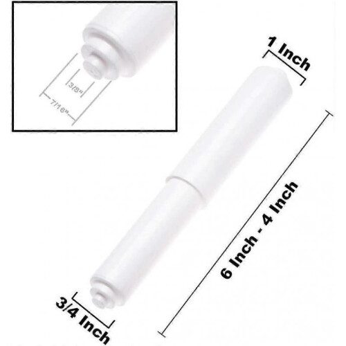 2 Pack - White Toilet Paper Holder Spring Loaded Roller Tw 1