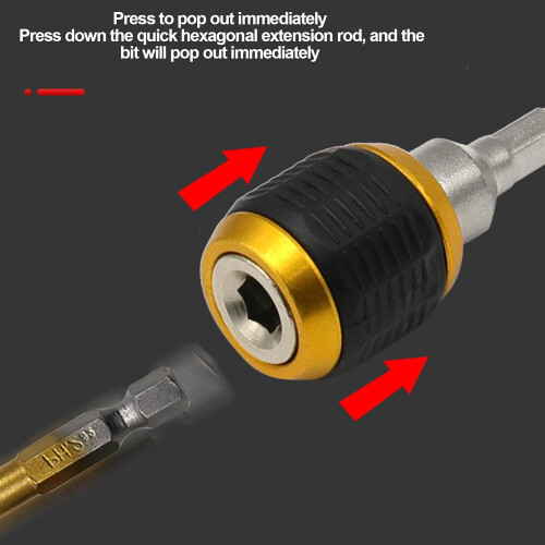 Drill Bit Extender Hexagonal Handle Electric Drill Bit Holder Quick Release Adapter 60mm For Home Improvement 2