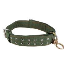 Cow Collar Durable 1 Piece Adjustable Explosion Buckle for Cattle, Heavy Duty Canvas, Green Livestock Traction Band