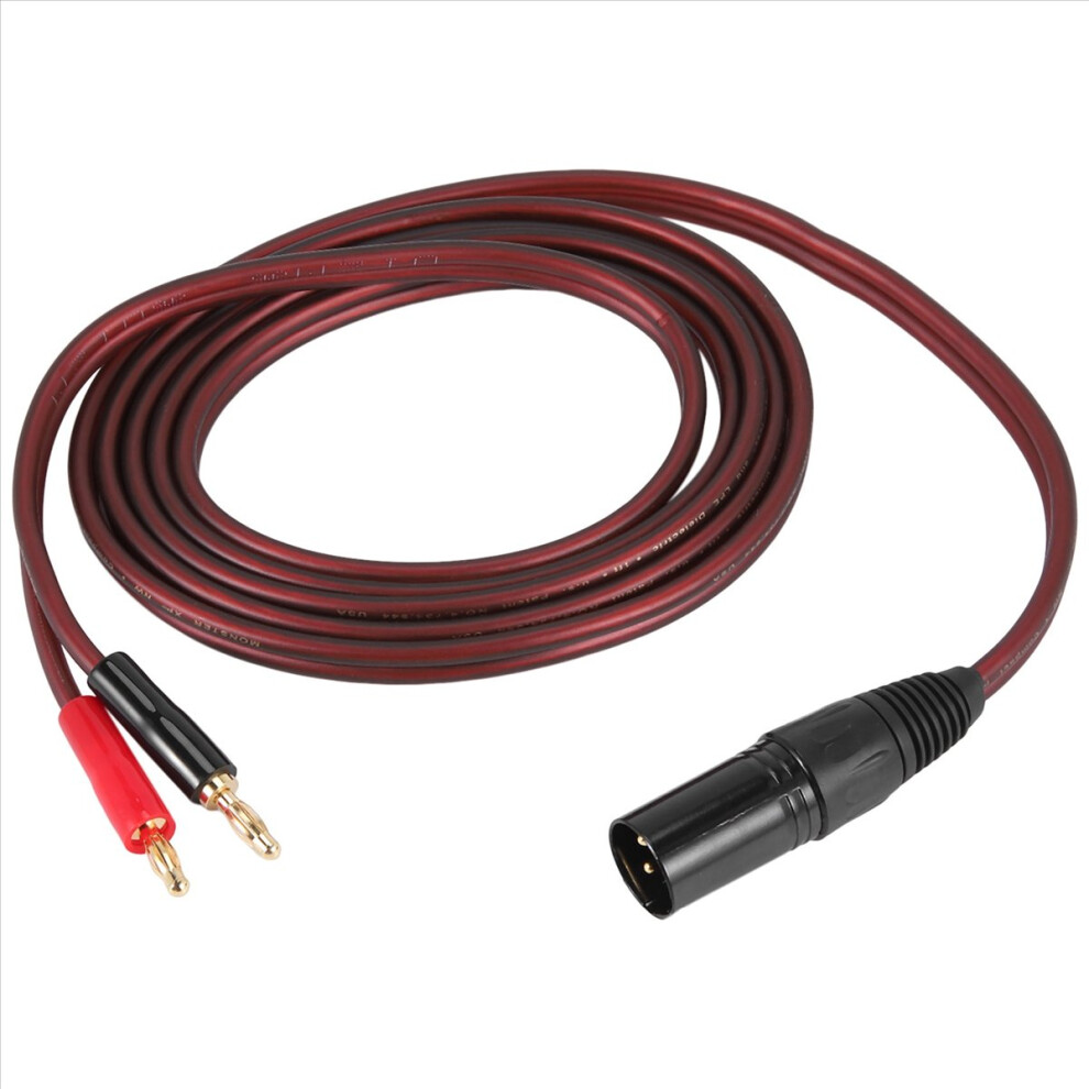 Xlr To Banana Speaker Cable,Xlr 3 Pin Male Dual Plugs Audio Cable, -Plated 4Mm Plug Xlr3 Pro Hifi Gold 4852940177498