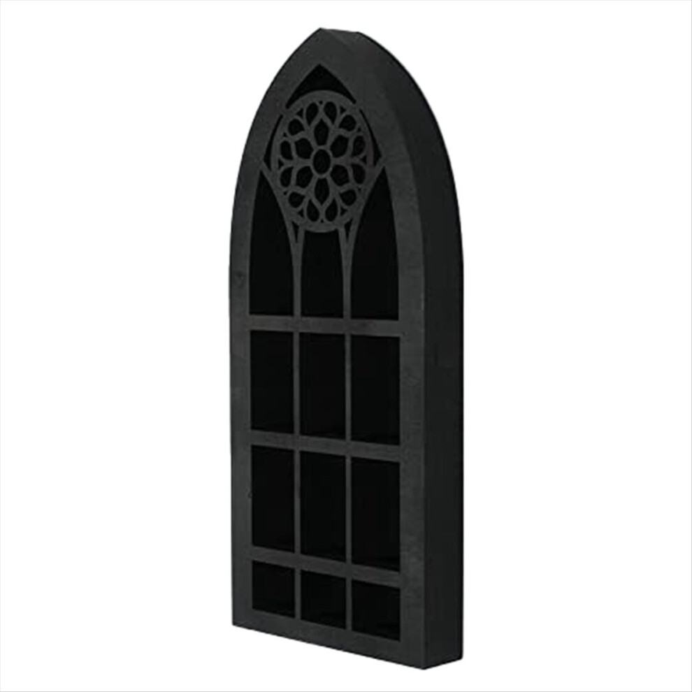 Wall Mounted Floating Shelves Old Church Window Crystal Shelf Hanging Gothic Boho Black Essential Oil 4852940169271