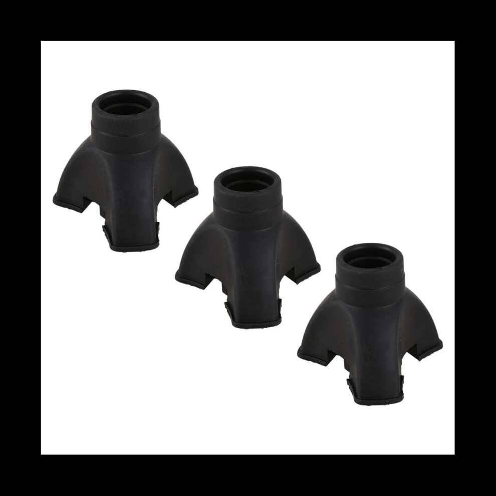 3X Walking Stick End Tripod CANE TIP Self Standing Rubber NON-SLIP Bottom