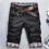 (L, Black) Men Plaid Patchwork Pockets Buttons Fifth Pants Loose Beach Shorts Tw 5