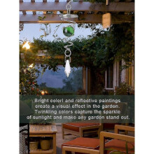 (A1, Purple) Nordic Style Stainless Steel Wind Chime With Gazing Ball, Rotating Spiral Tail, Longevity Symbol, Outdoor Patio Decor-Yvan