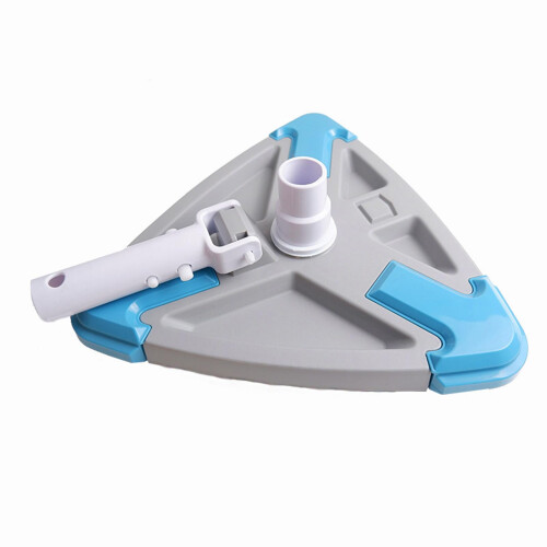 Weighted Triangular Pool Vacuum Head with Side Brushes for Walls and Corners Cleaning