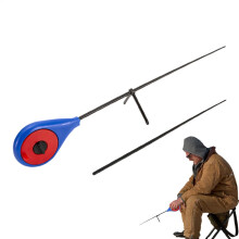 Ice fishing rod, 30 cm, light outdoor fishing rod, compact fishing rod with rod tip for outdoor activities blue