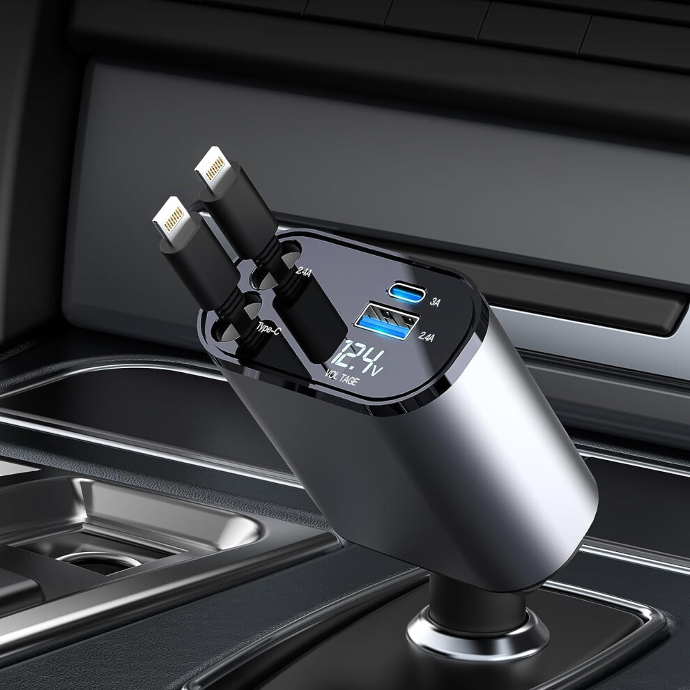 Car Charger Usb C Fast Charging Dual Port 12V Socket Compatible With Usb Devices 9001264078720
