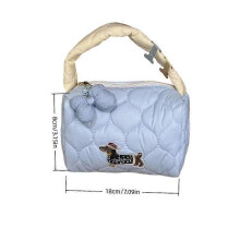 Large Capacity Cotton Padded Dachshund Tote Bag, Stylish Shoulder Handbag for Everyday Use, Versatile and Trendy Design
