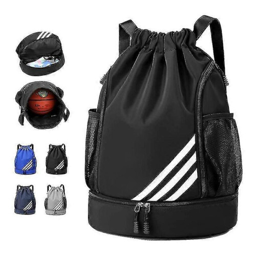 (Blue)2023 New Design Sports Backpacks Multi-pocket Large Capacity Waterproof And Durable Drawstring Backpack Tw