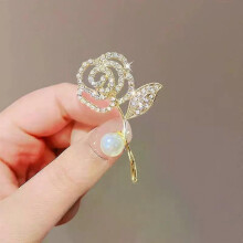 (XZ173) Exquisite Pink Lotus Flower Brooch Pins Women Girls Metal Plant Enamel Label Hat Cap Pins Suit Coat Japanese Fashion Accessories