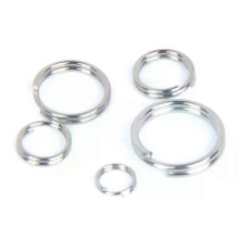 (1.0x10mm-50pcs) 50/100pcs 5-15mm Stainless Steel Open Double Jump Rings Double Split Rings Key Ring Connectors For DIY Jewelry Making Fining