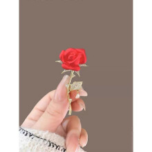 (XZ270) Bling Red Full of Rhinestone Heart Shape Brooch for Women Lovers Lapel Love Pins Christmas Love Pins Valentine Gifts