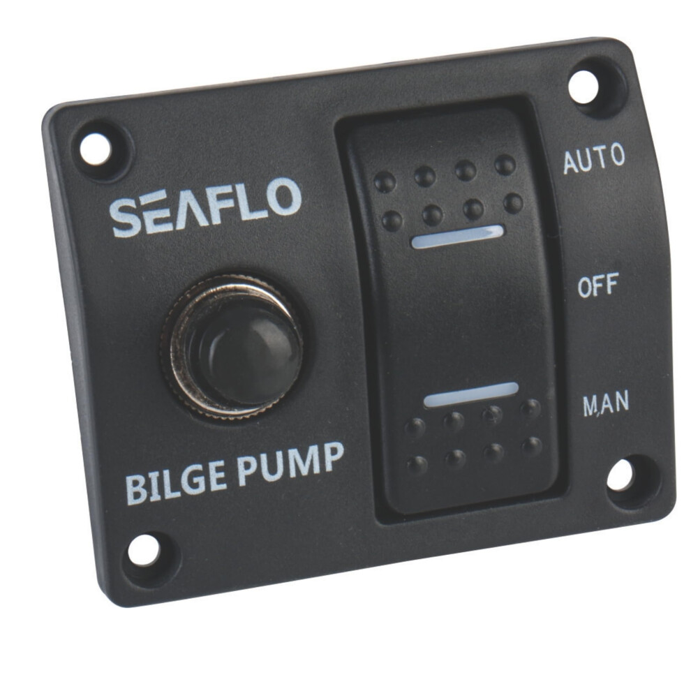 12V 24V 3 Way Bilge Pump Switch Panel (Automatic/Off/Manual) With Integrated 15A Circuit Breaker 9119770788900