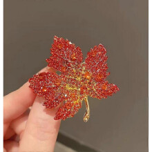 (XZ29) Bling Red Full of Rhinestone Heart Shape Brooch for Women Lovers Lapel Love Pins Christmas Love Pins Valentine Gifts
