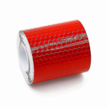 (1pcs Red) Reflective Tape 3m X 50 Mm Waterproof Reflector Warning Stickers High Intensity Self Adhesive Safety Tape Tw