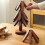 (C, walnut) Hot Dish Coaster with Tree-shaped innovative Tree Shape Trivet Set for Elegant Table Setting 4